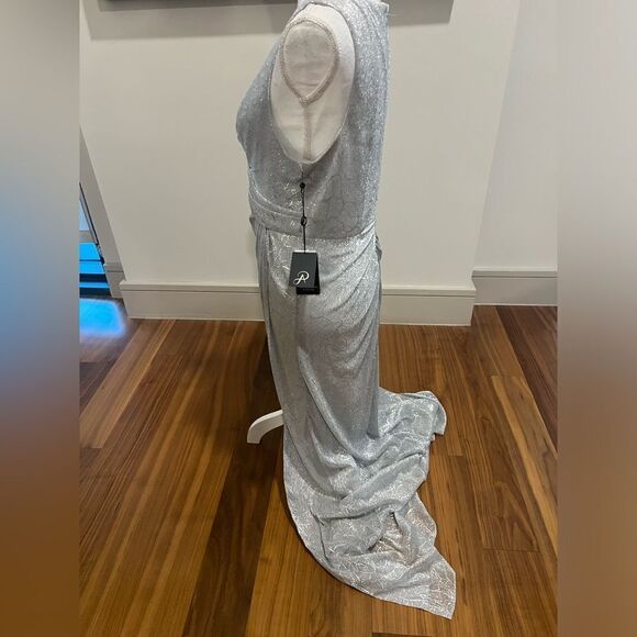Adrianna Pappel silver gown size 12 NWT - Picture 10 of 16